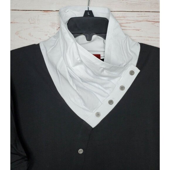 Vassari Los Angeles XL High Button Collar Rare Short Sleeve Shirt - Picture 3 of 12